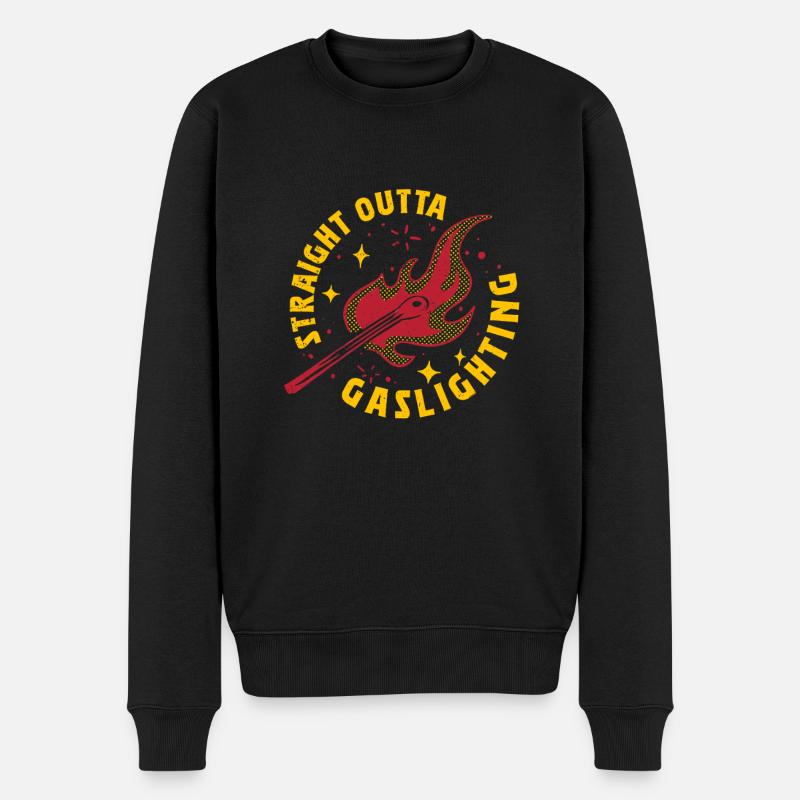Gaslighter Gaslighting - Männer Premium Bio Pullover - Schwarz