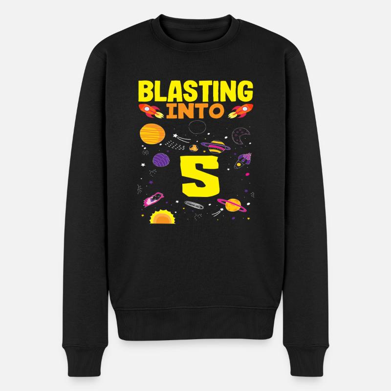 Rocket Adventure Blasting Into 5 - Men's Premium Organic Jumper - black
