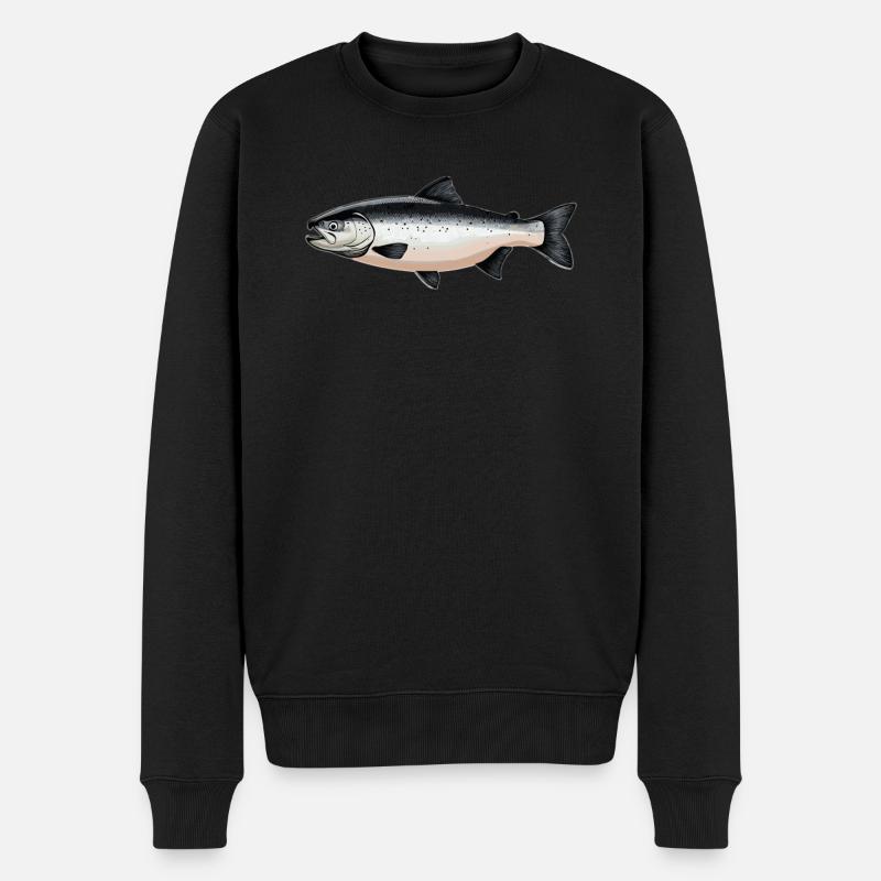 Saumon Saumon - Pull Premium bio Homme - noir