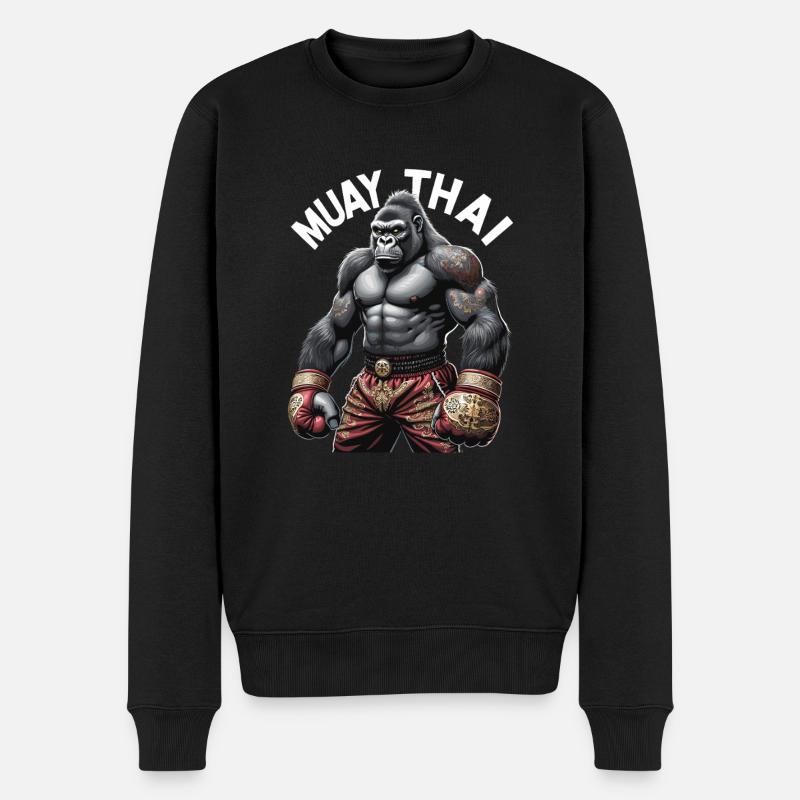 Boxe Muay Thai - Pull Premium bio Homme - noir