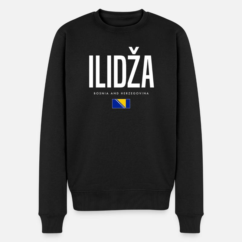 Ilidza, Bosnie-Herzégovine - Pull Premium bio Homme - noir