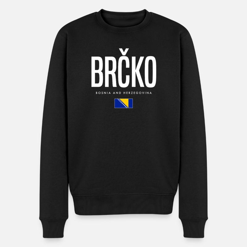 Brcko, Bosnie-Herzégovine - Pull Premium bio Homme - noir