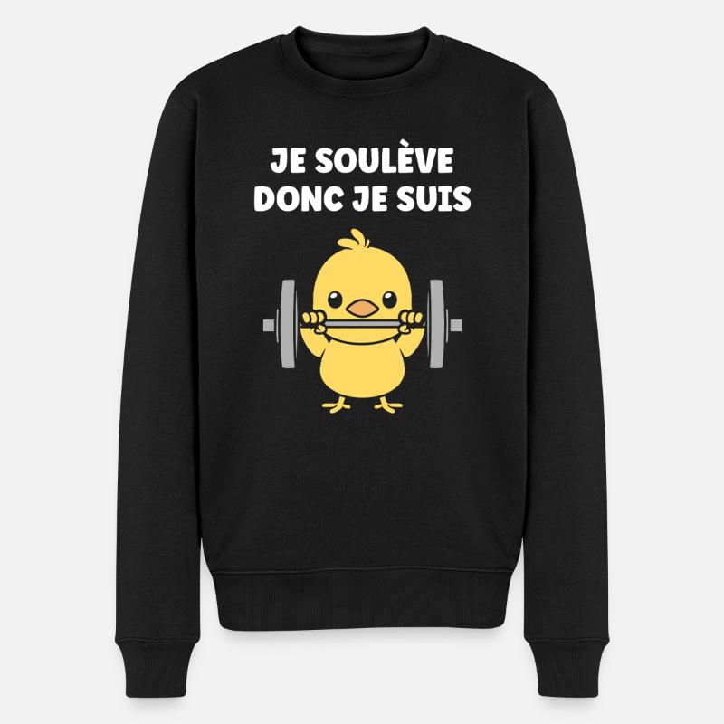 Animaux Humour musculation - Pull Premium bio Homme - noir