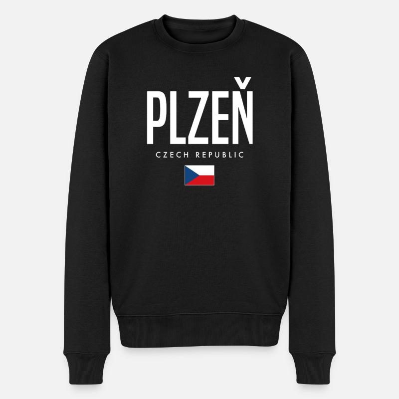 Pilsen Tschechien - Männer Premium Bio Pullover - Schwarz
