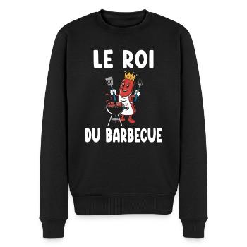 barbecue bbq le roi du barbecue saucisse humour - Pull Premium bio Homme - noir - Devant - Nico (187cm)