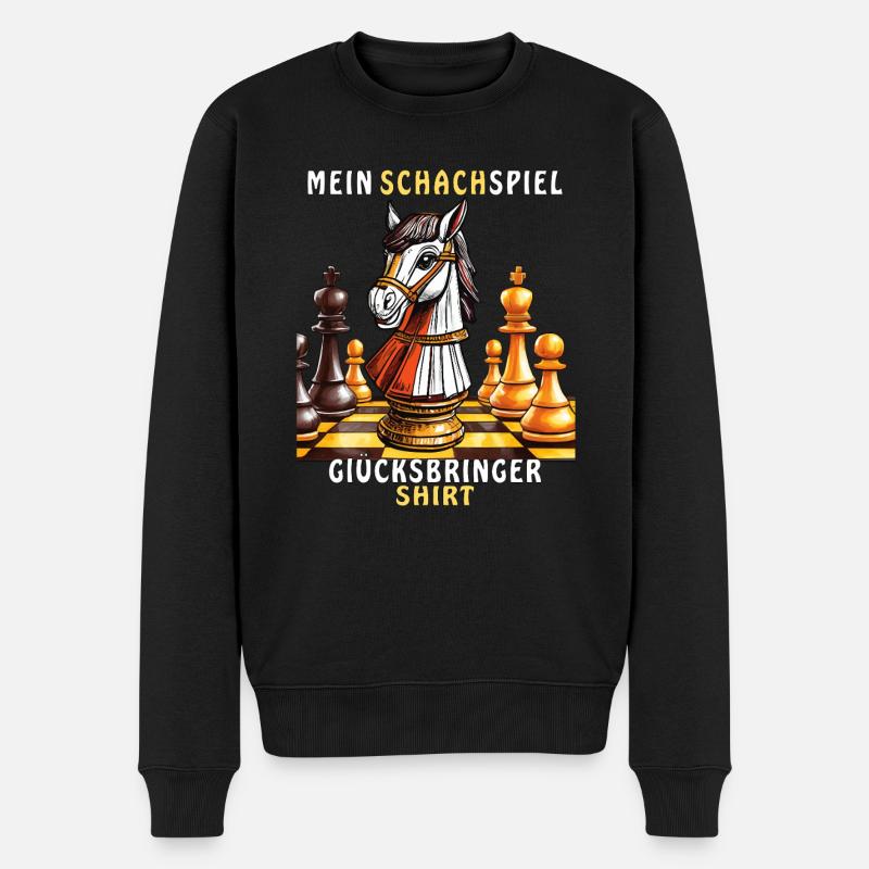 JEU D’ÉCHECS PORTE-BONHEUR CHEMISE - Pull Premium bio Homme - noir