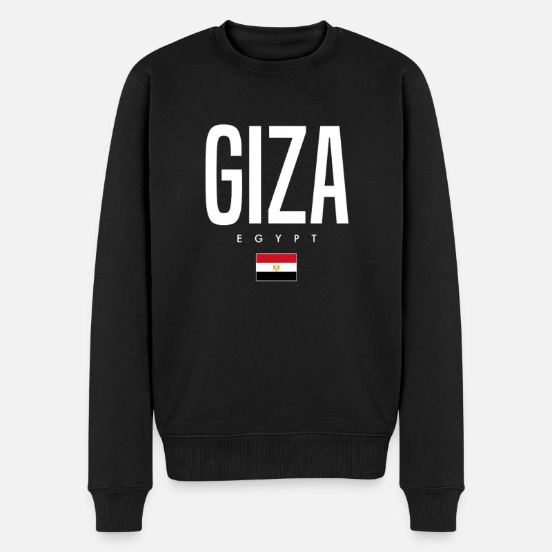 Gizeh, Égypte - Pull Premium bio Homme - noir