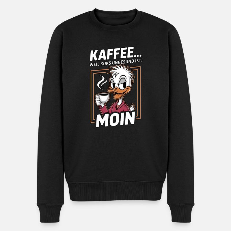 Café Duck Moin - Pull Premium bio Homme - noir