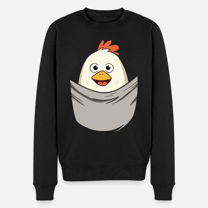 Poulet en poche - Pull Premium bio Homme - noir