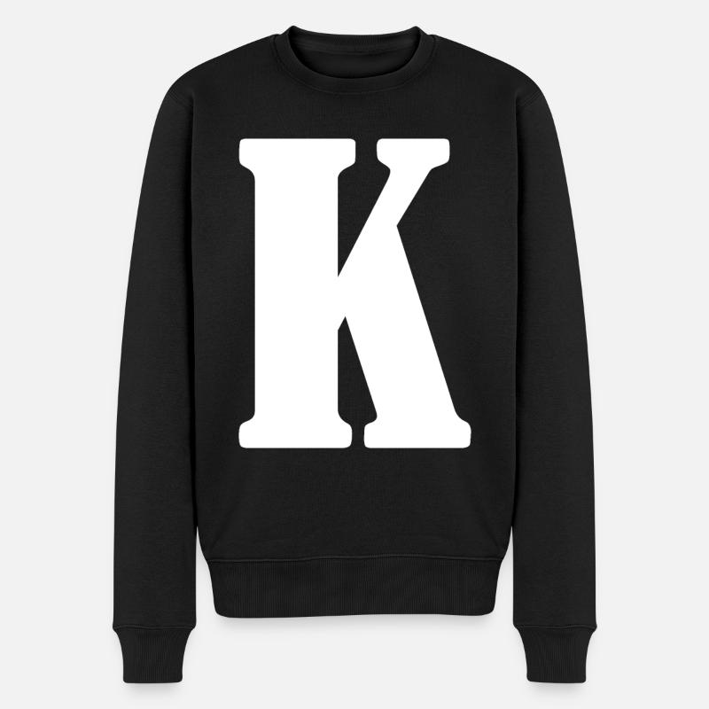 K - Männer Premium Bio Pullover - Schwarz