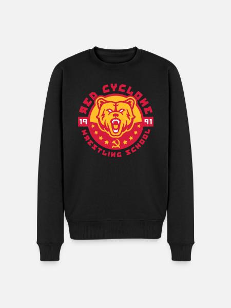 Red Cyclone (Emblem) - Men's Premium Organic Jumper - black