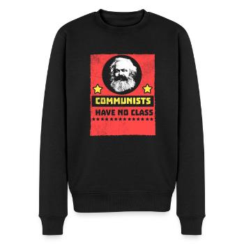 Kommunisten haben kein Klassenhemd Lustiges Marx-T-Shirt G. - Männer Premium Bio Pullover - Schwarz - Vorne - Nico (187cm)