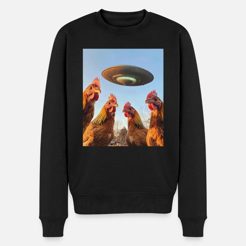 Poulets Selfie OVNI - Pull Premium bio Homme - noir