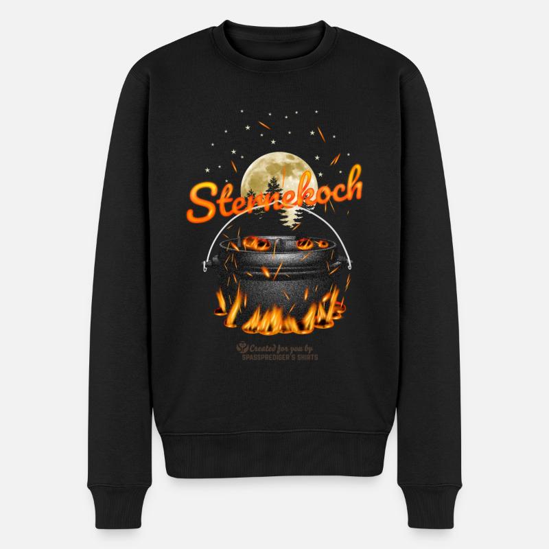 Dutch Oven Sternekoch - Männer Premium Bio Pullover - Schwarz