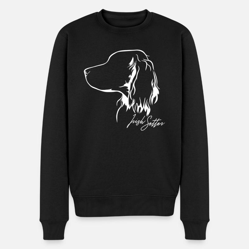 IRISH SETTER Profil Hunde Hund Wilsigns - Männer Premium Bio Pullover - Schwarz