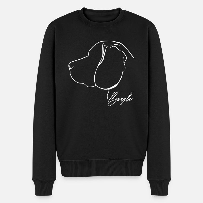 BEAGLE Profil Hunde Hund Jagdhund Wilsigns - Männer Premium Bio Pullover - Schwarz