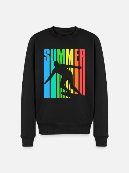 SUMMER Surfin - Männer Premium Bio Pullover - Schwarz