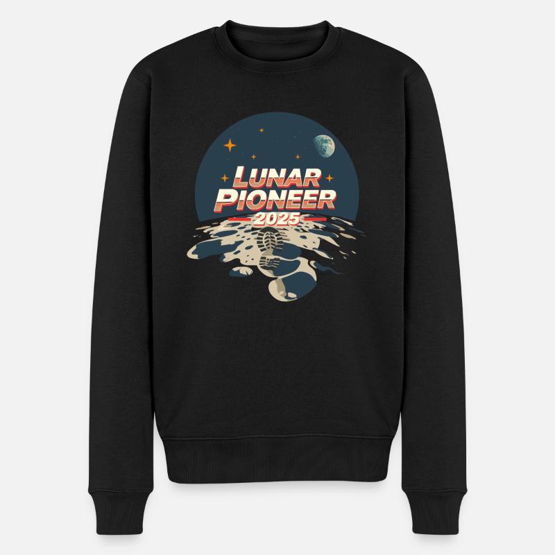 Lunar Pioneer 2025 - Männer Premium Bio Pullover - Schwarz