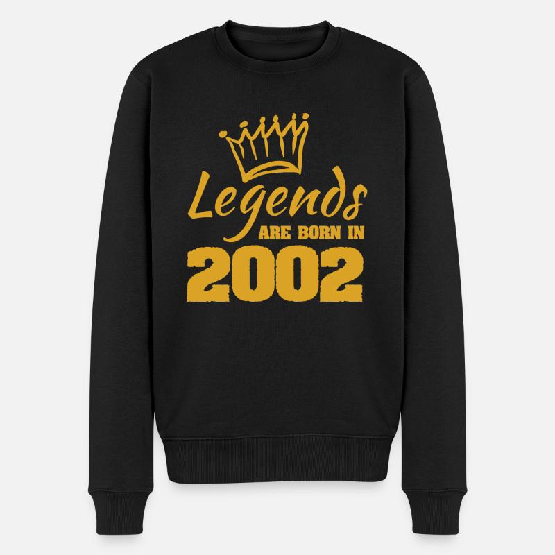 Jahr 2002 - Männer Premium Bio Pullover - Schwarz