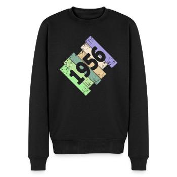 Artwork 1956 - Men's Premium Organic Jumper - black - Front - Nico (187cm)