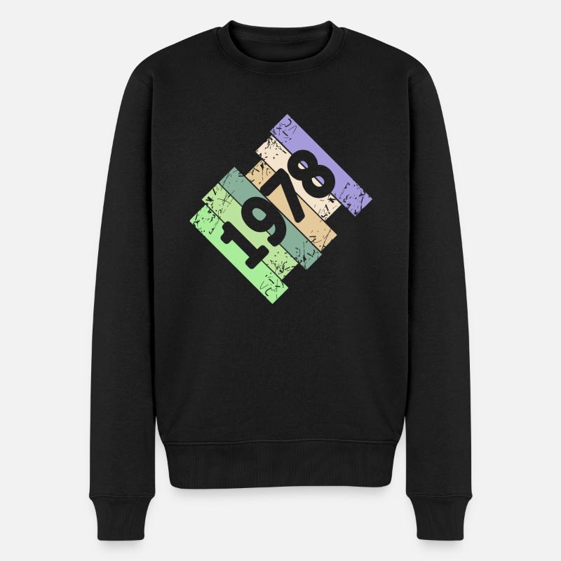 Kunstwerk 1978 - Männer Premium Bio Pullover - Schwarz