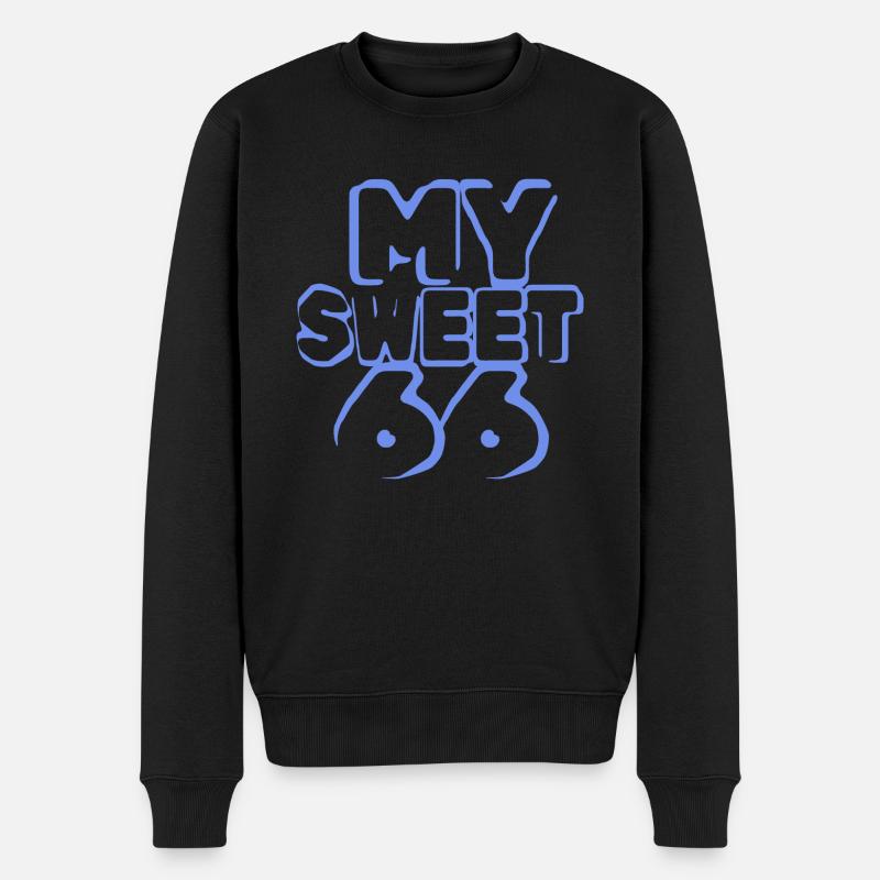 66 - Männer Premium Bio Pullover - Schwarz