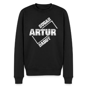 Artur als Sugardaddy - Männer Premium Bio Pullover - Schwarz - Vorne - Nico (187cm)
