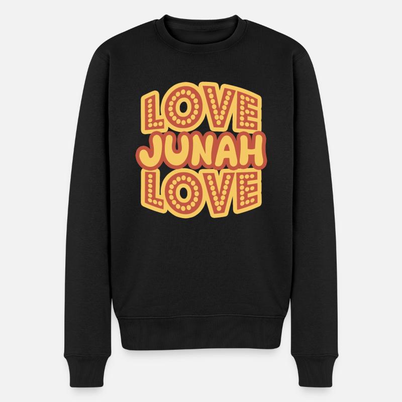 Geschenk für Junah - Männer Premium Bio Pullover - Schwarz