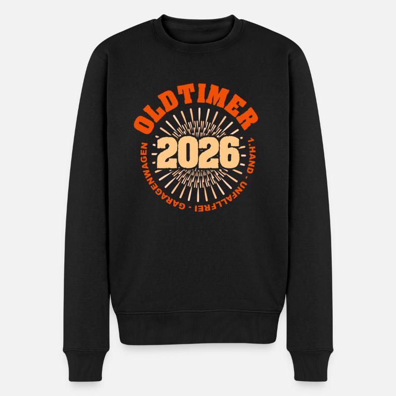 2026 - Männer Premium Bio Pullover - Schwarz