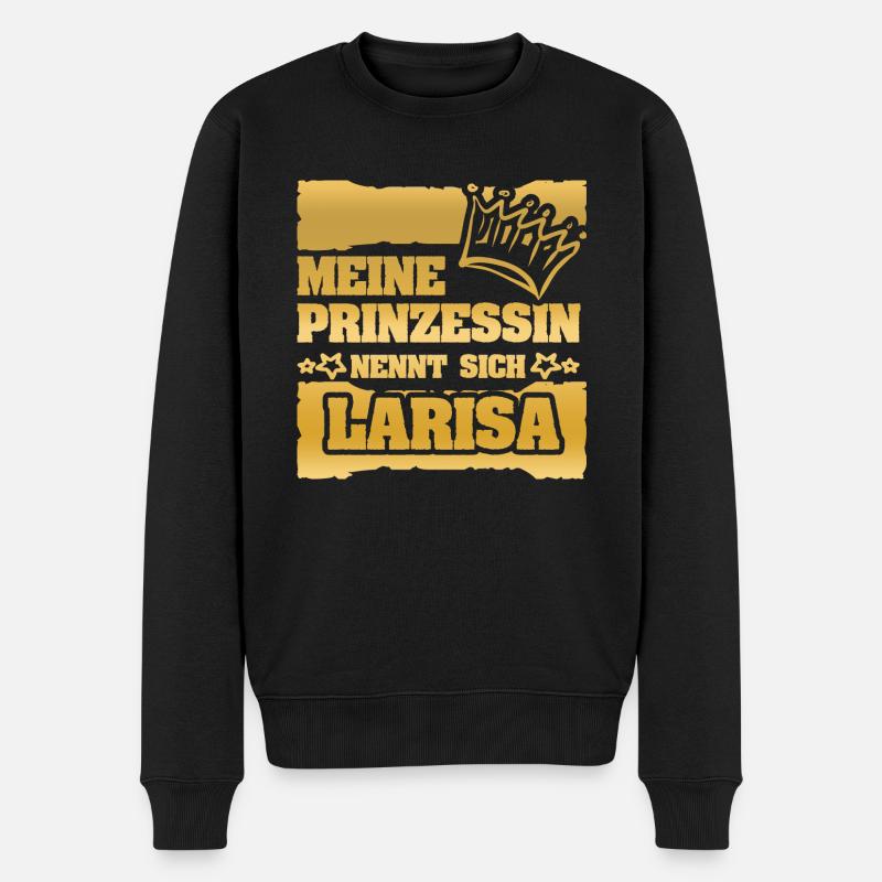 Mädchenname Larisa - Männer Premium Bio Pullover - Schwarz