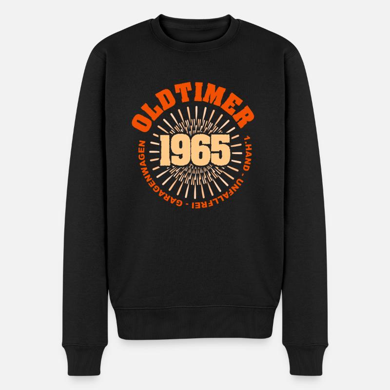 Spruch 1965 - Männer Premium Bio Pullover - Schwarz