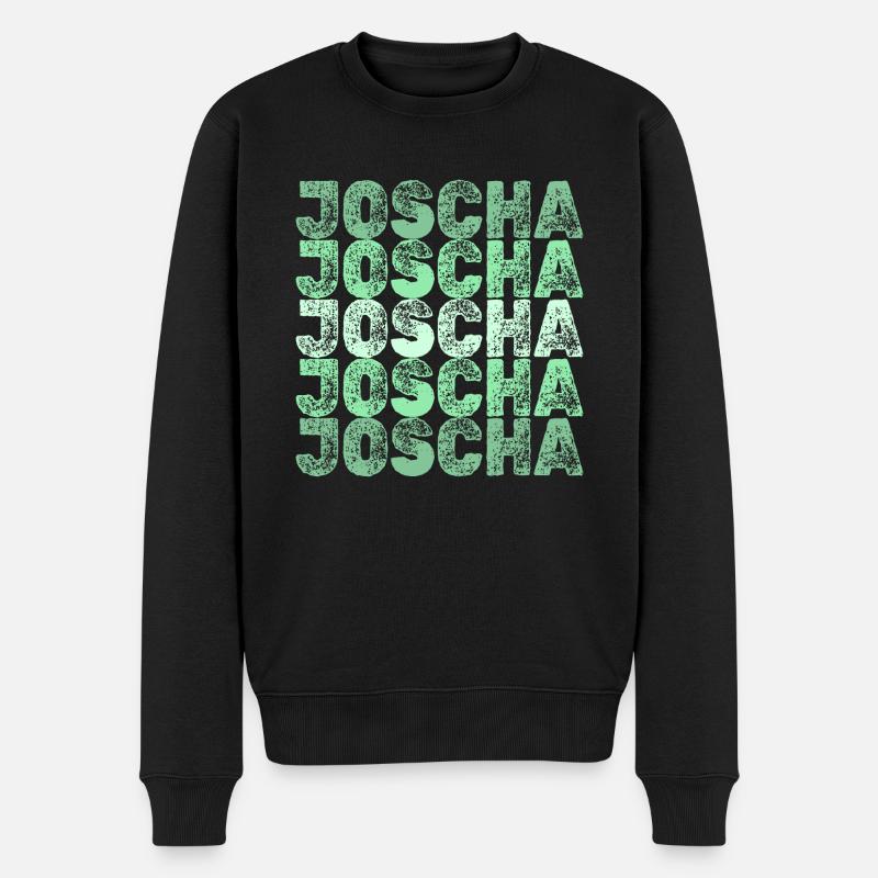 Joscha Joscha - Männer Premium Bio Pullover - Schwarz