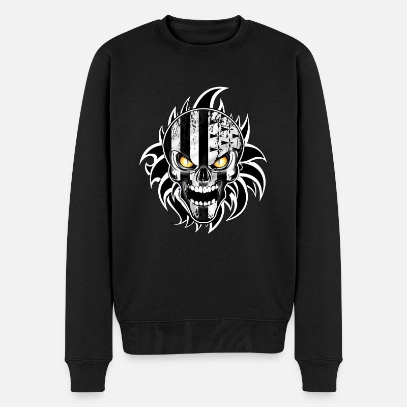 Breizh Skull - Pull Premium bio Homme - noir