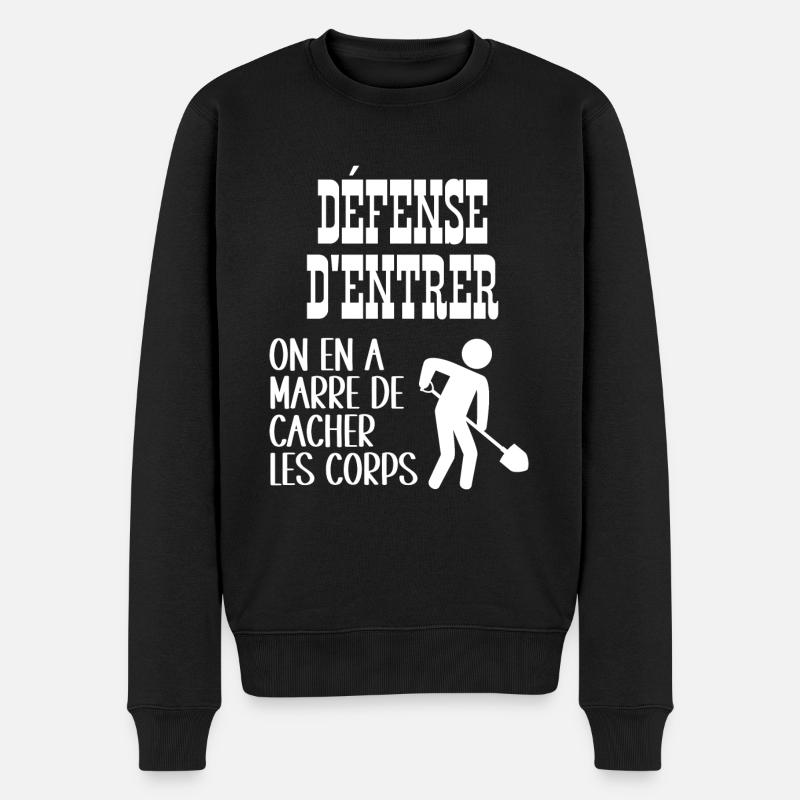 défense d'entrer - Pull Premium bio Homme - noir