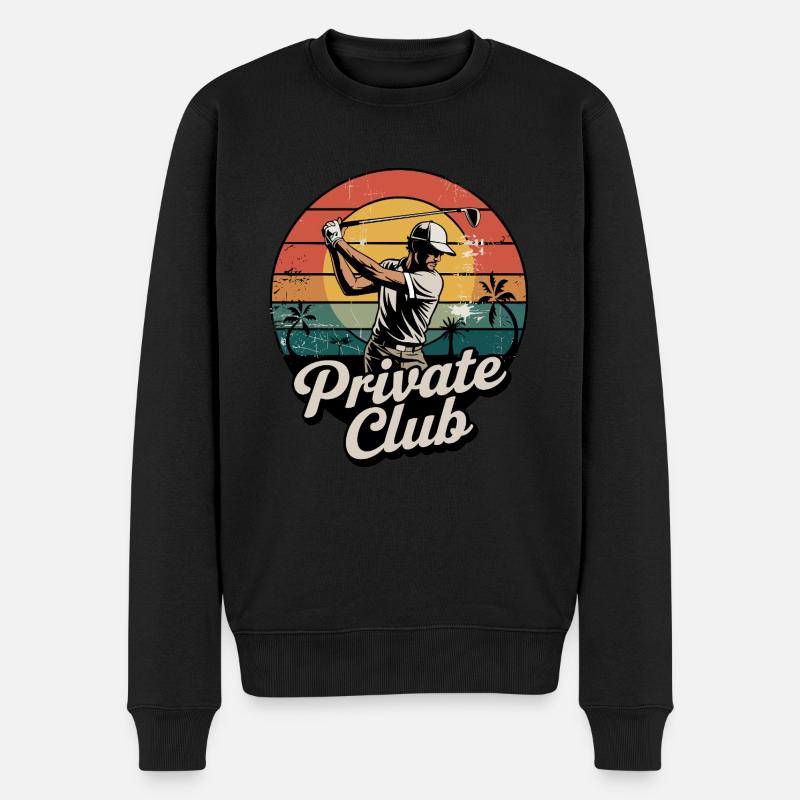 Golf Private Club - Männer Premium Bio Pullover - Schwarz