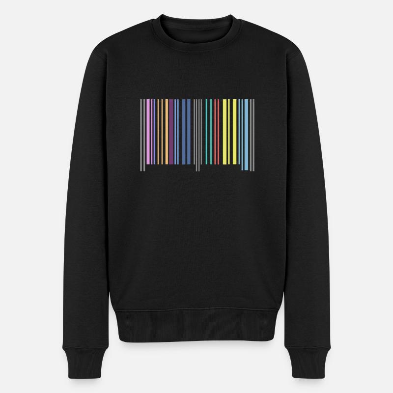 Barcode - Männer Premium Bio Pullover - Schwarz