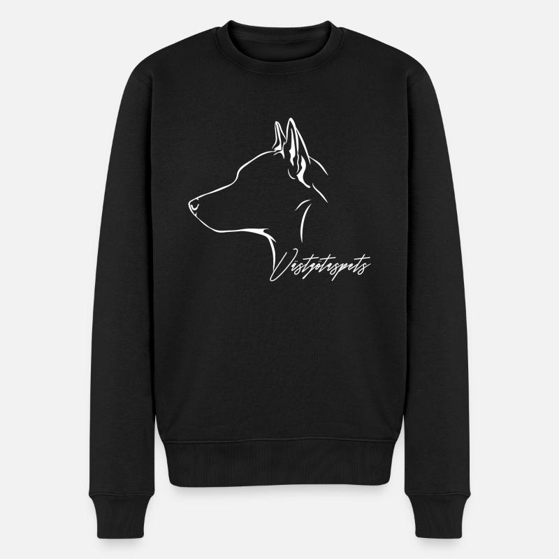 VÄSTGÖTASPETS Profil Chiens Wilsigns - Pull Premium bio Homme - noir