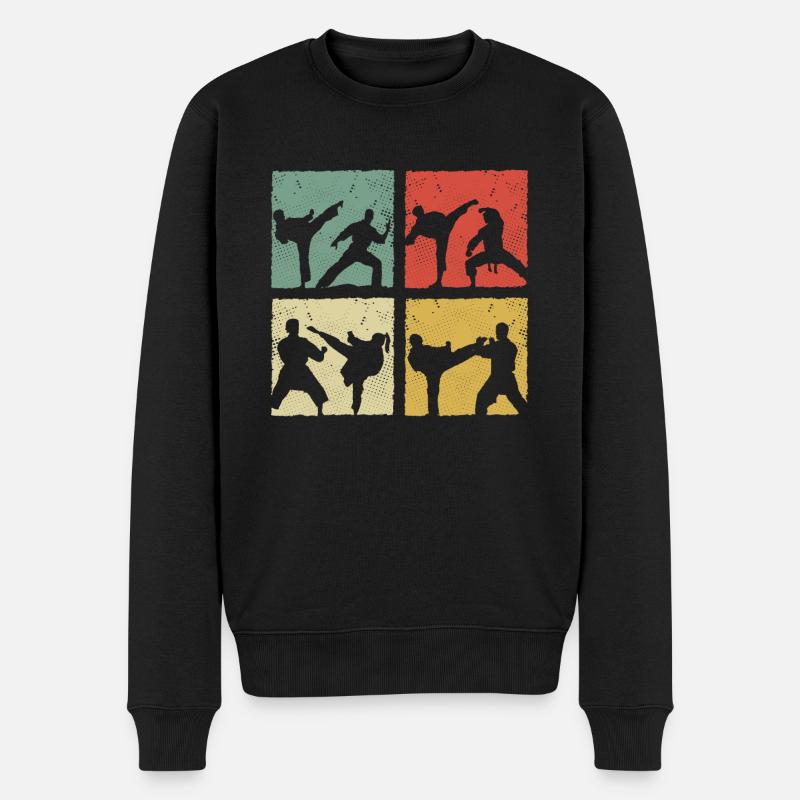 Karate - Männer Premium Bio Pullover - Schwarz