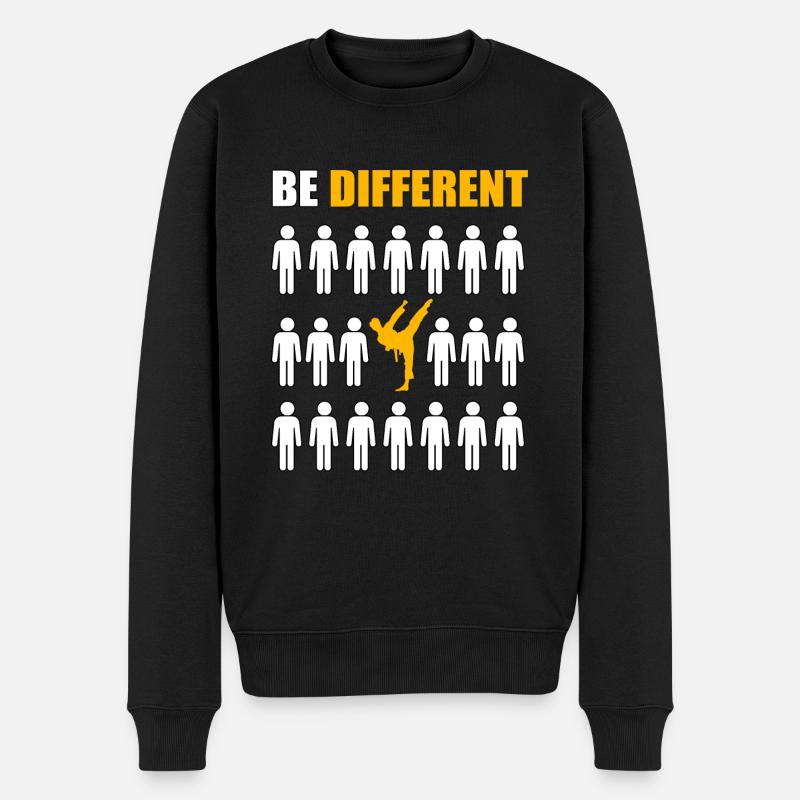 Karate sei anders - Männer Premium Bio Pullover - Schwarz
