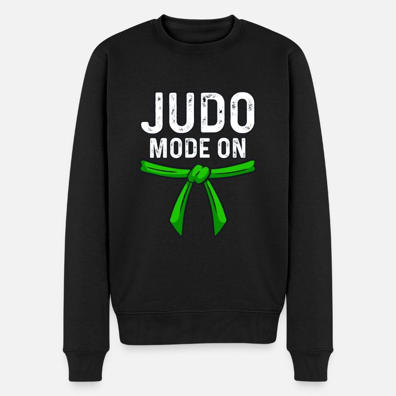 Judo-Modus an - Männer Premium Bio Pullover - Schwarz