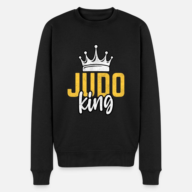 Judo-König - Männer Premium Bio Pullover - Schwarz