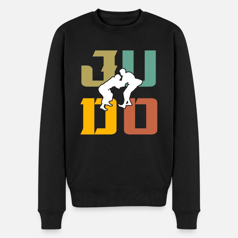 Judo - Männer Premium Bio Pullover - Schwarz