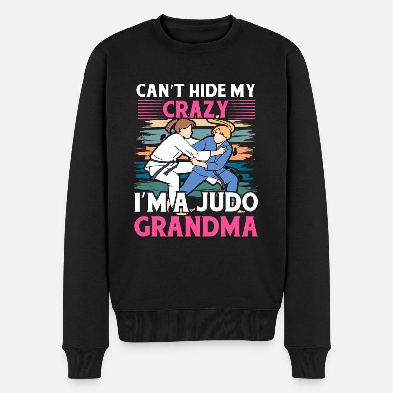 Ich kann meinen Wahnsinn nicht verbergen: Ich bin eine Judo-Oma - Männer Premium Bio Pullover - Schwarz