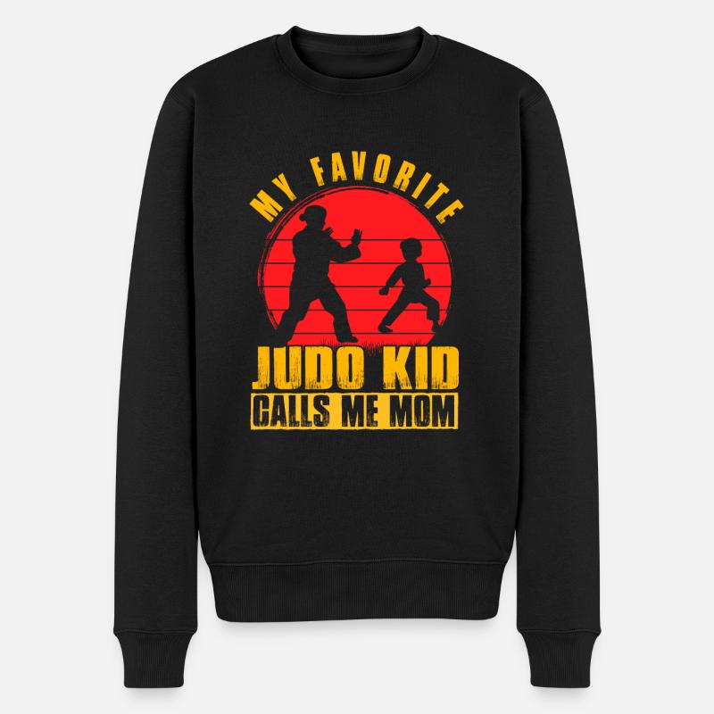 Mon judo préféré m’appelle maman - Pull Premium bio Homme - noir