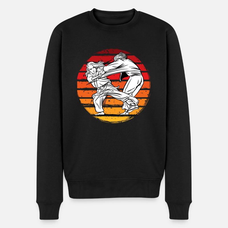 Judo - Männer Premium Bio Pullover - Schwarz