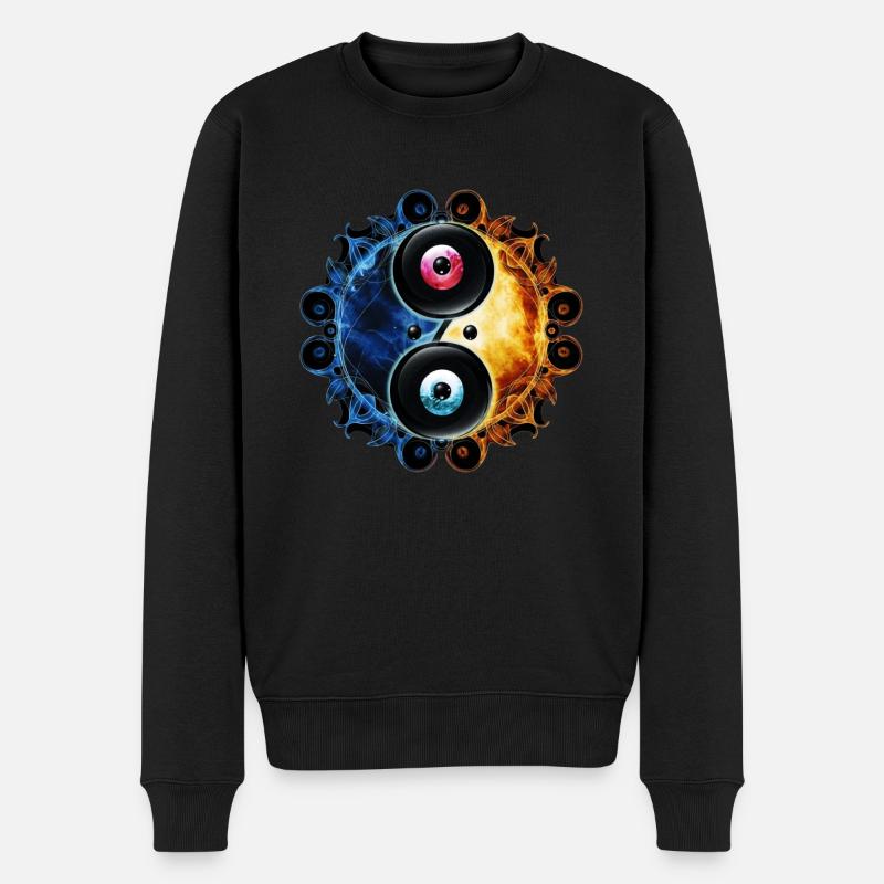 Yin Yang - Männer Premium Bio Pullover - Schwarz
