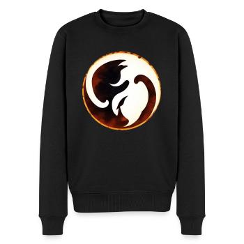 Yin Yang - Männer Premium Bio Pullover - Schwarz - Vorne - Nico (187cm)