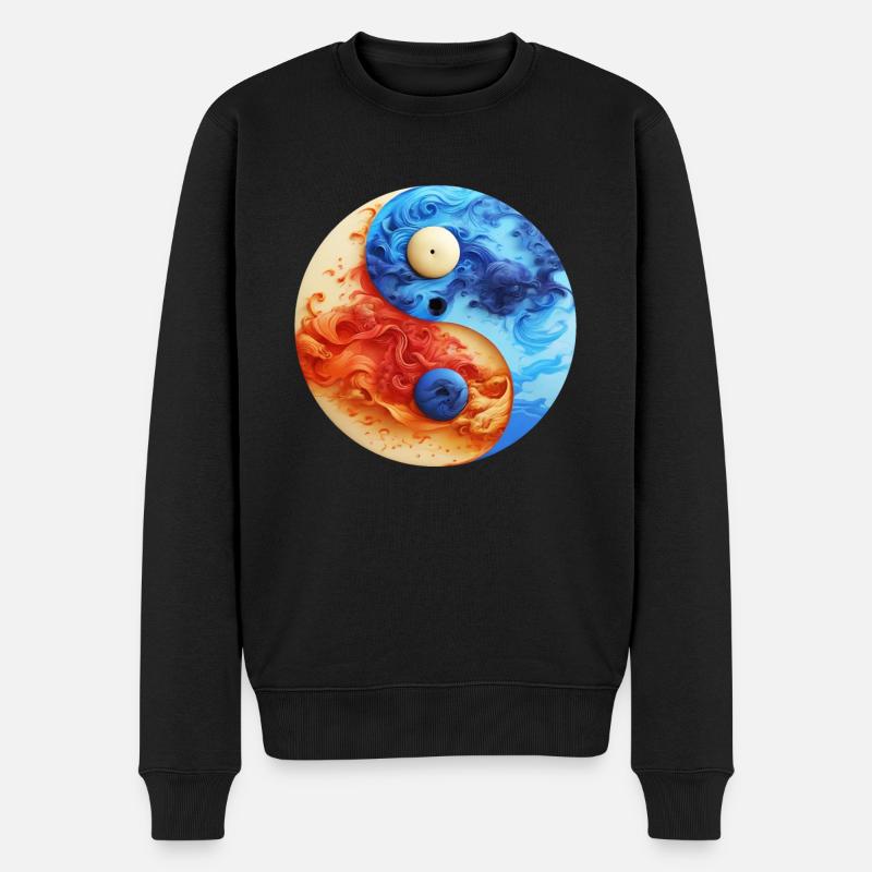 Yin Yang - Pull Premium bio Homme - noir