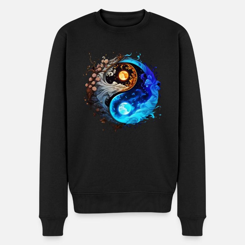 Yin Yang - Pull Premium bio Homme - noir