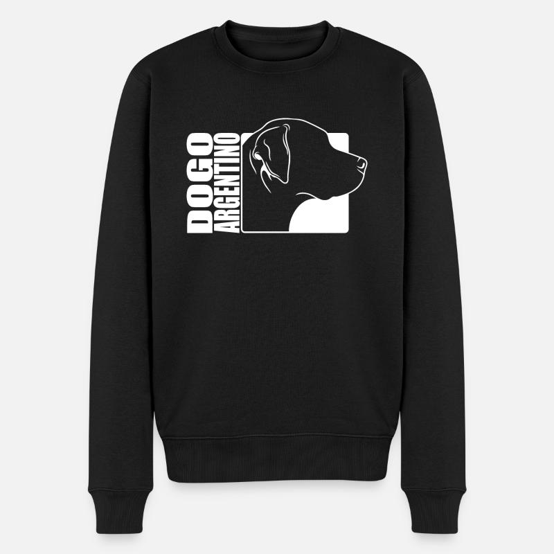 Dogo Argentino Profil Hunde Hund Wilsigns - Männer Premium Bio Pullover - Schwarz